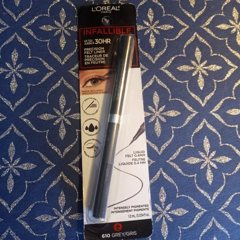 L'OREAL Infallible Precision 0.4mm Liquid Felt Liner #610 Gray